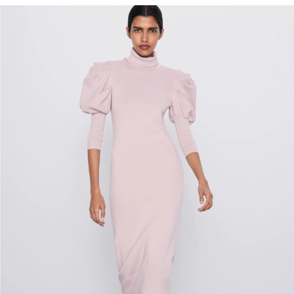 Zara Balloon Knit Sleeve dress - Picture 2 of 6